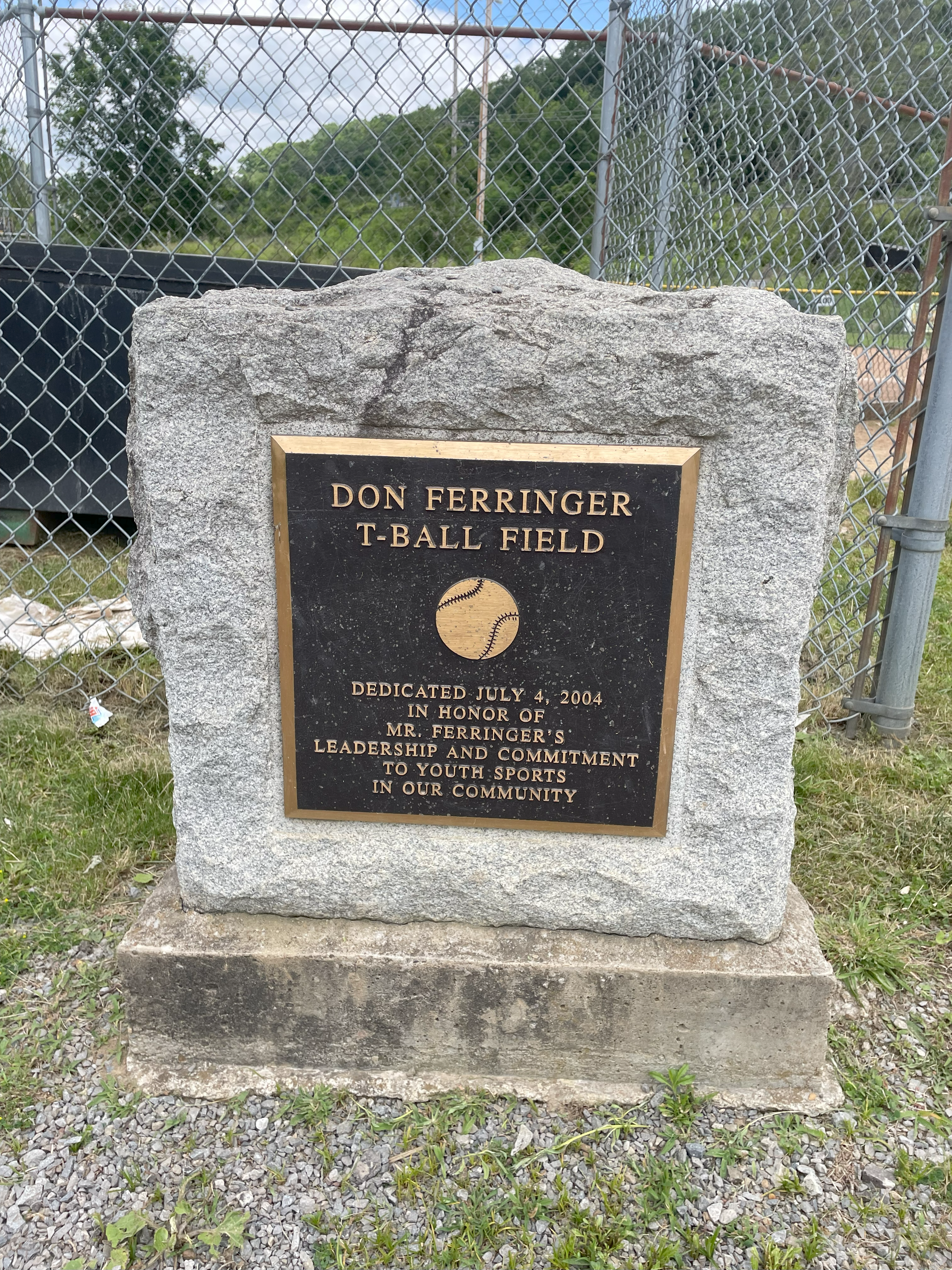Don Ferringer T-Ball Field Signage